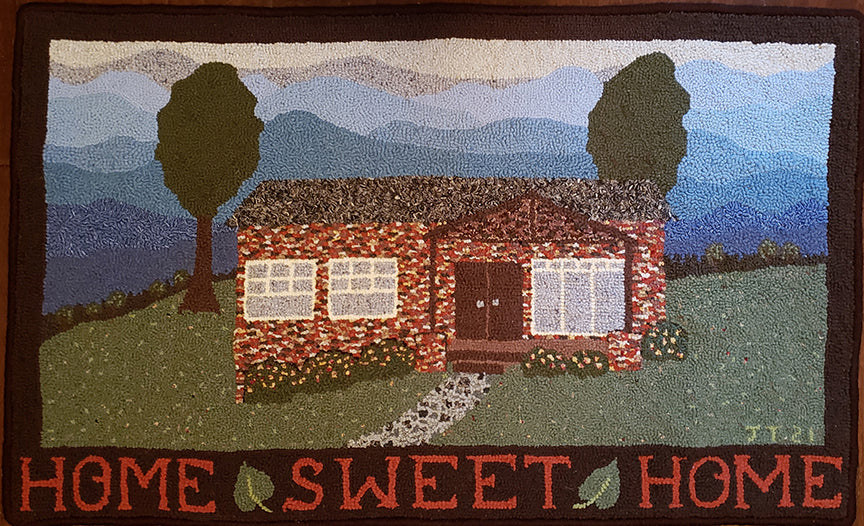 Blue Ridge Home pattern on linen, 18"x30"