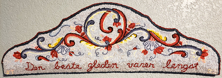 The Best Joys pattern on linen, 30.5"x9.5"