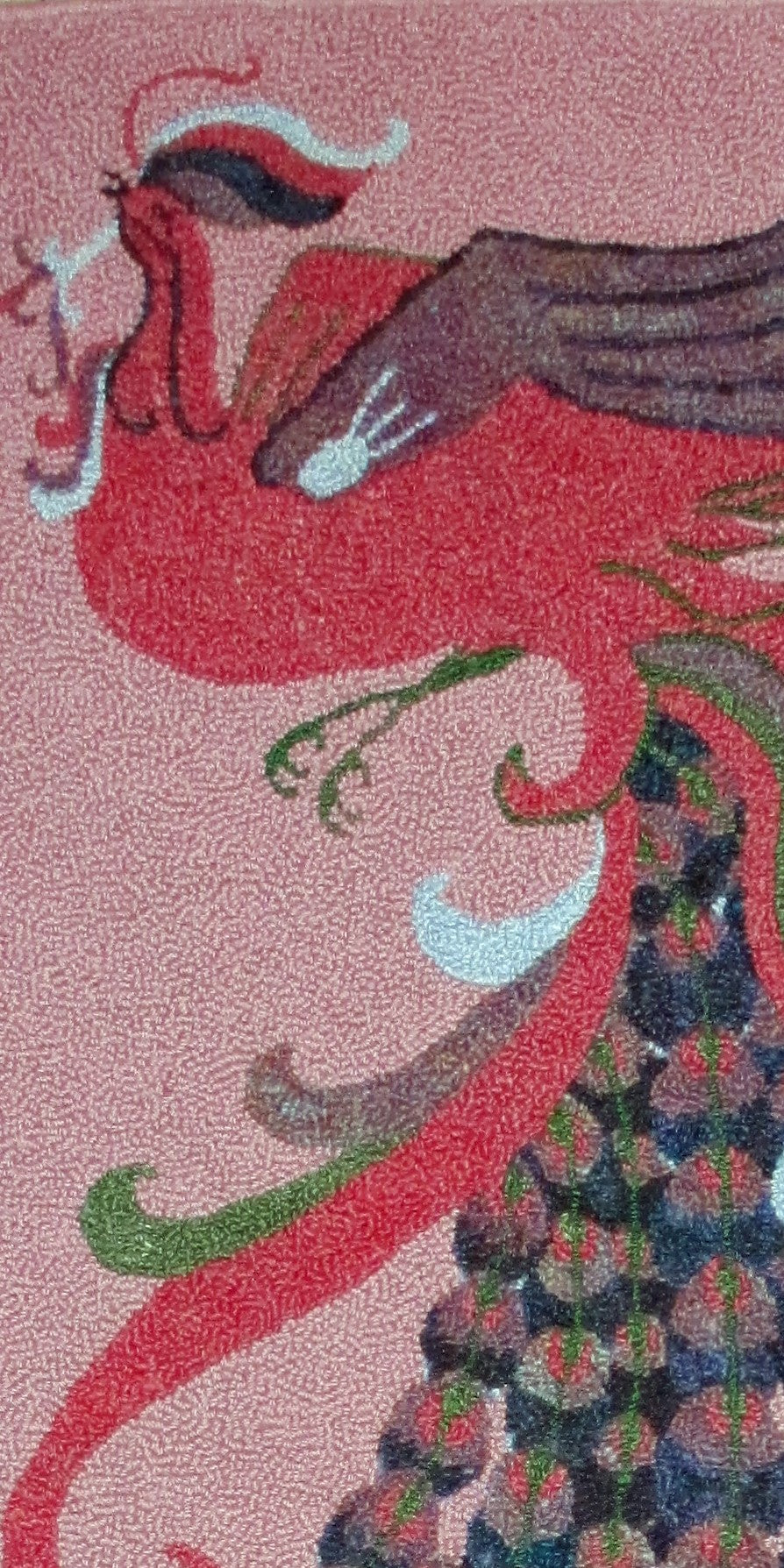Bird of Paradise Pattern on linen, 55.5"x27.5"