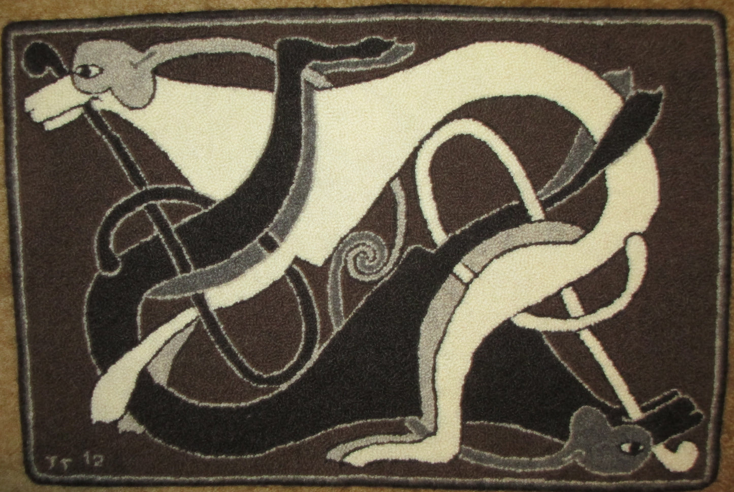 Celtic Dogs Rug, 36.5"x24"