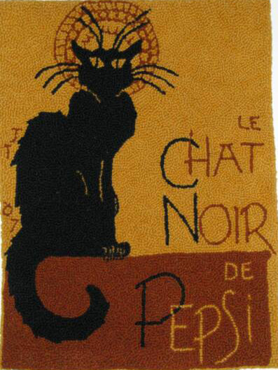 Le Chat Noir Custom Rug 21"x16"