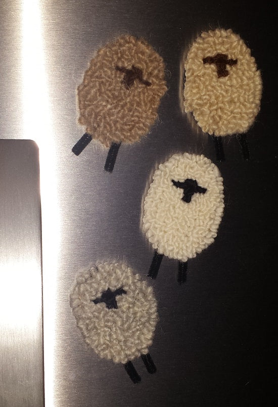 Sheep Ornaments/Magnets Kit, (set of 4-2"x3" sheep)