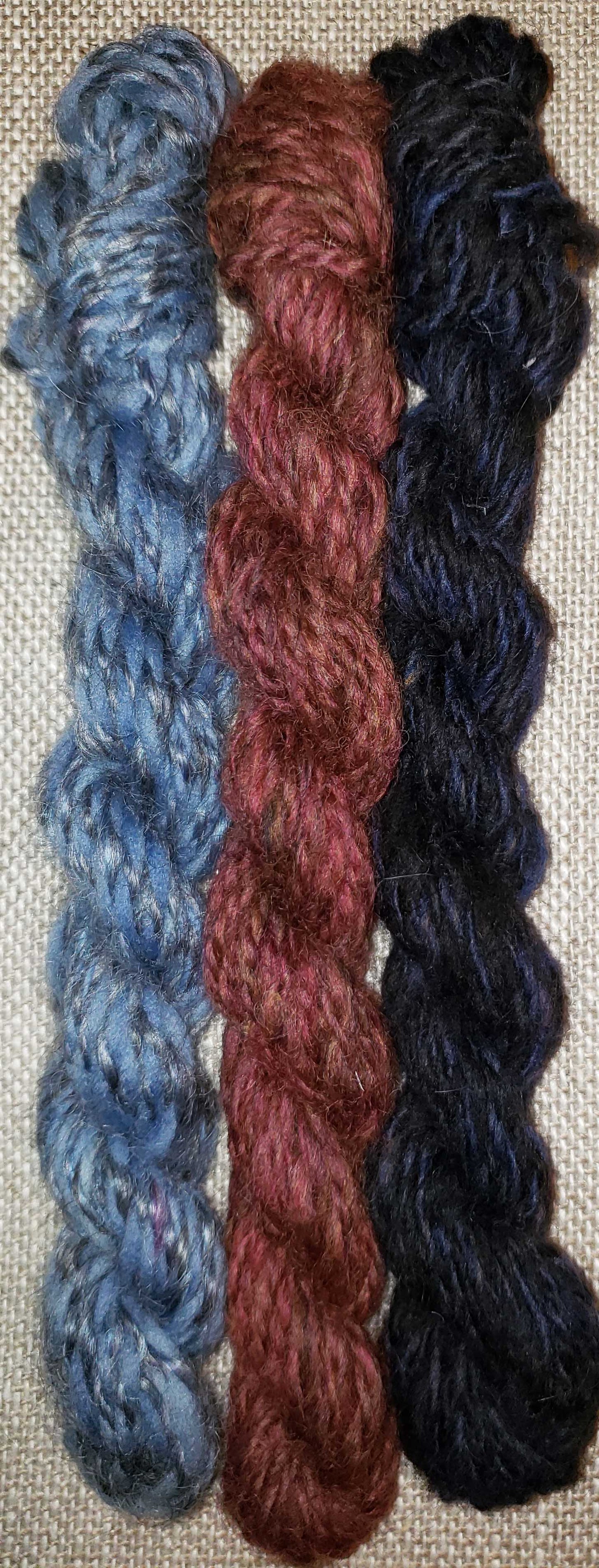 Yarn Sampler, Handspun Yarn