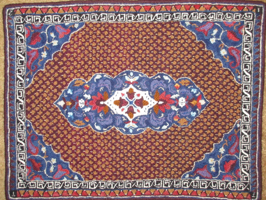 Magic Carpet Pattern on linen, 35"x26"