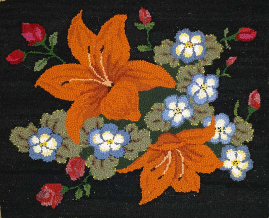 Ma Jolie Fleur Custom Rug 15"x13"