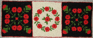 Hawaiian Quilt Runner, 12"x31"