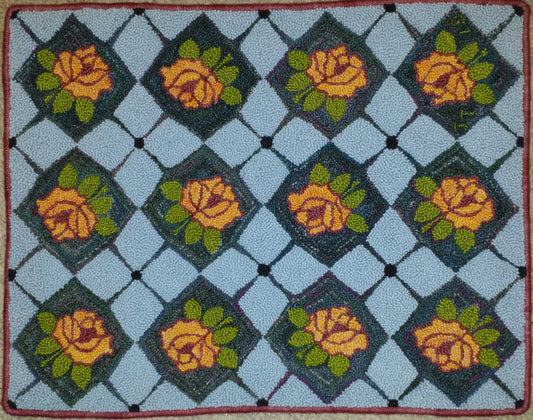 Roses & Diamonds Rug, 26.5"x21