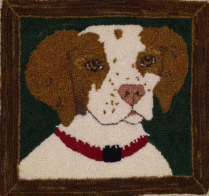 Hutterite Rug Patterns Hattie pattern on linen, 14
