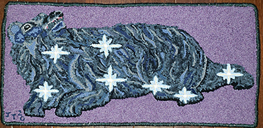 Ursa Major pattern on linen, 11.5"x24"