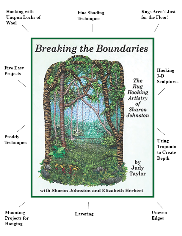 Book 4- Breaking the Boundaries- The Rug Hooking Artistry of Sharon Johnston, SALE 20% off!