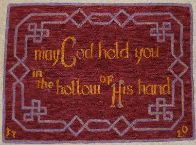 Irish Blessing Pattern on linen, 30.5"x22.5"