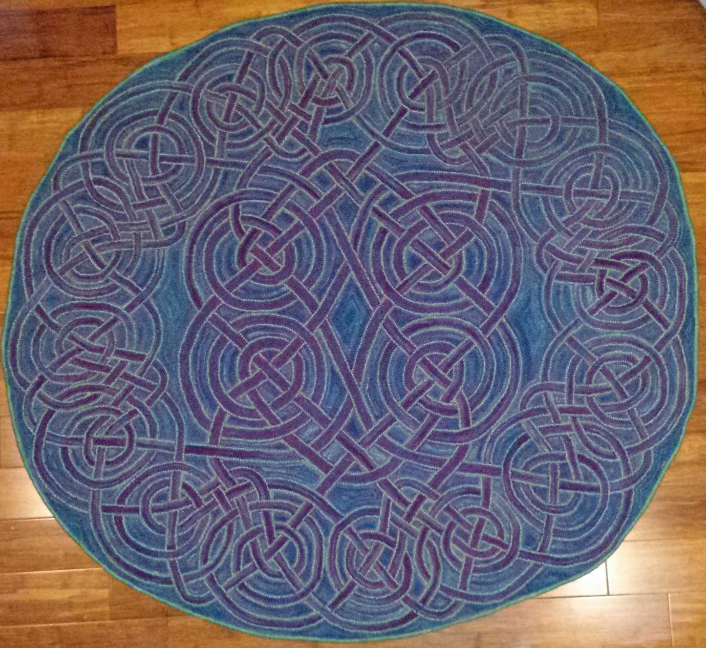 Celtic Love Knot Pattern on linen, 46" diameter