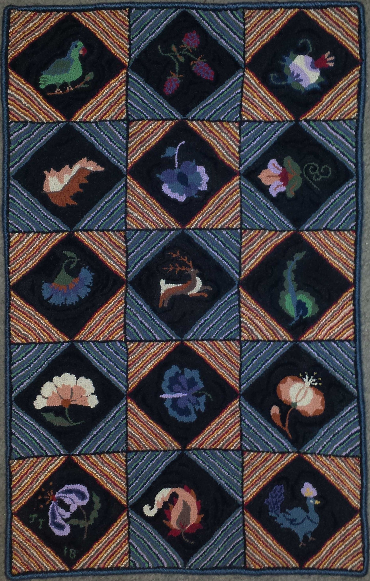 Demelza Pattern on linen, 24.5"x39"