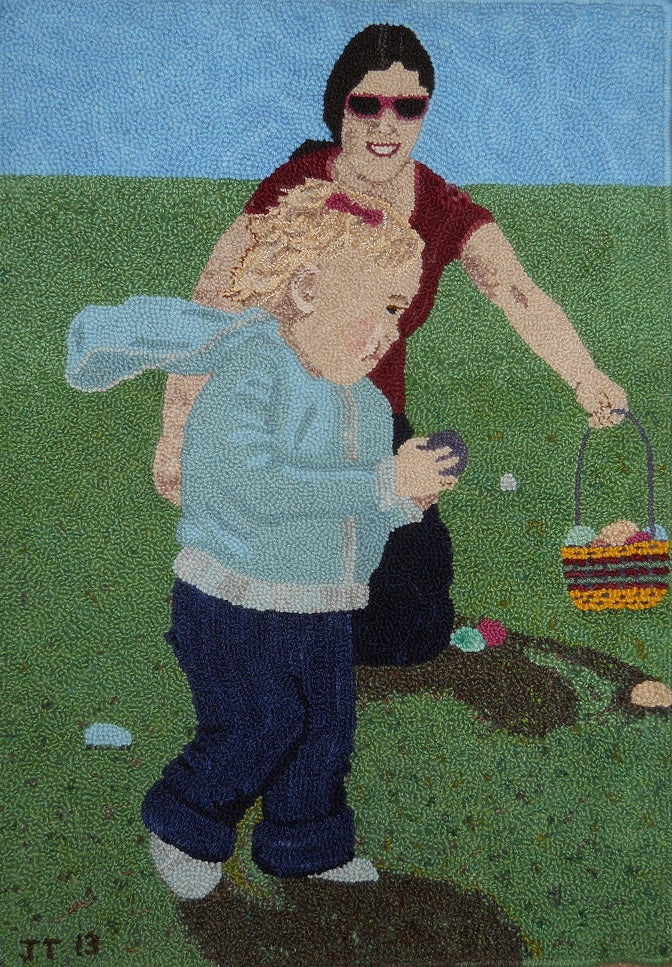 The Great Easter Egg Hunt Custom Rug 22"x32"