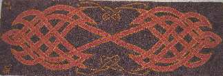 Celtic Table Runner Pattern on linen, 13"x36"