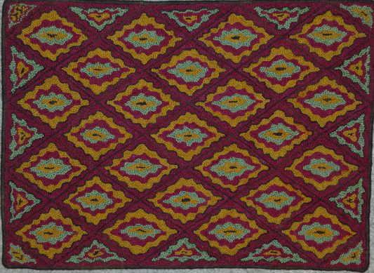 Lucy Pattern on linen, 22.5"x31"