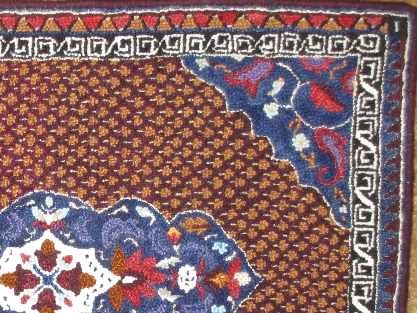 Magic Carpet Pattern on linen, 35"x26"