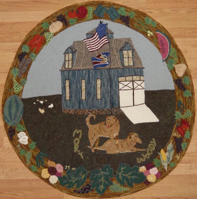 Woody & Mort Custom Rug 48" round