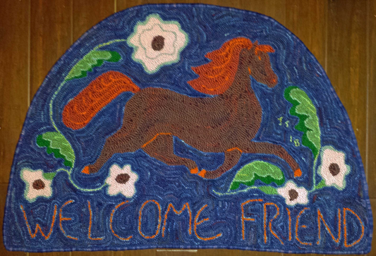 Welcome Friend Rug, 33"x22"